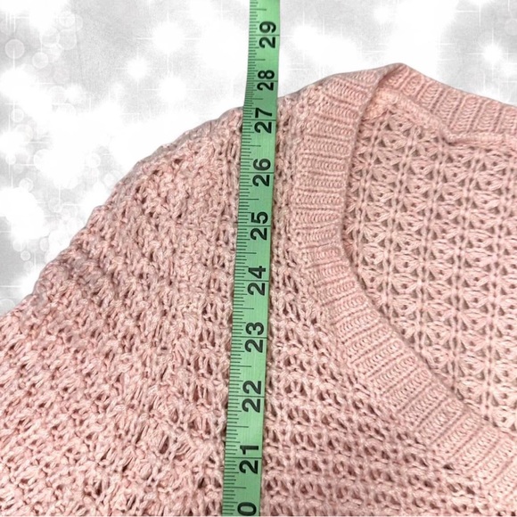 Rue 21 Y2K Babydoll Soft Pink V-neck Knit sweater - Picture 5 of 7